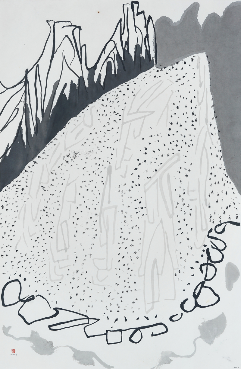 장병언, structure landscape 002, ink_on_paper, painting, 2026